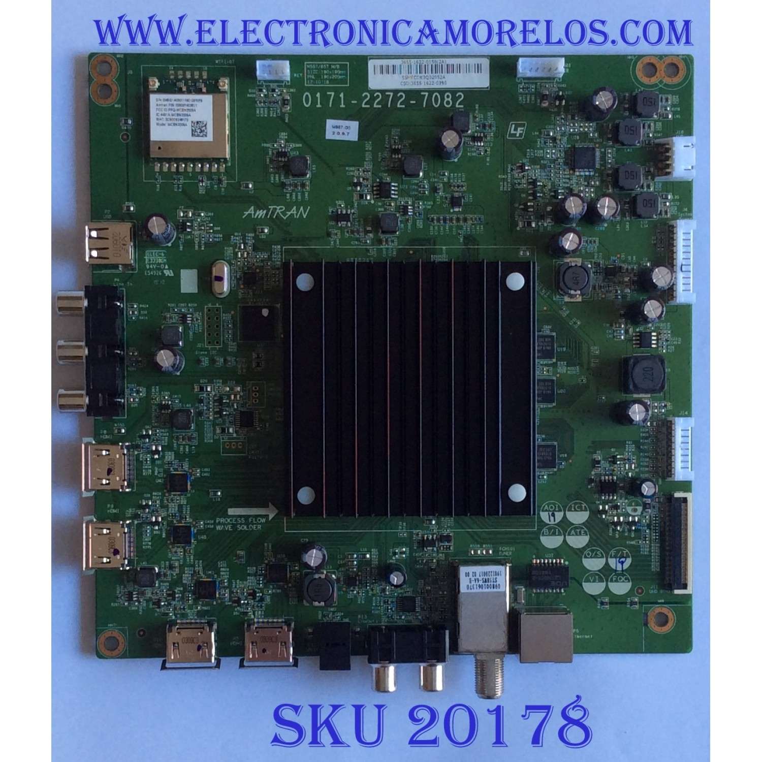 MAIN PARA TV VIZIO / NUMERO DE PARTE 3655-1622-0150 / 3655-1622-0395 / 0171-2272-7082 / PANEL T550QVN05.D / MODELO M557-G0 LAUAQCKV