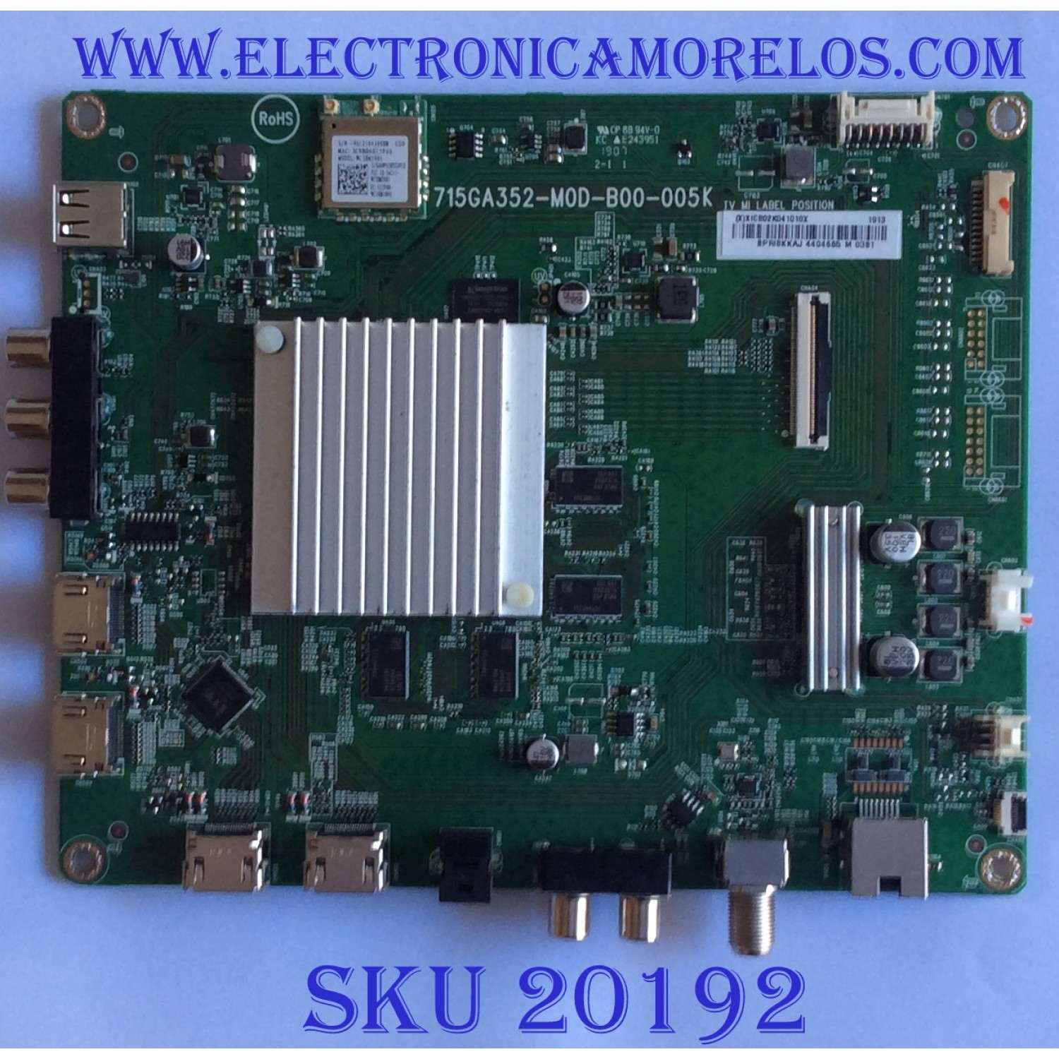 MAIN / VIZIO / XICB02K041 / 715GA352-M0D-B00-005K / (X)XICB02K041010X / PANEL TPT500U1 -QVN03.U REV:SFB1A / MODELO M507-G1 LTMWQHKV