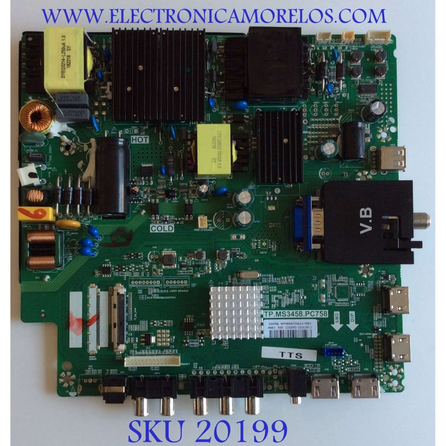 MAIN  FUENTE  (COMBO)  SCEPTRE / W55 UXTV58FE / C18076301 / TP.MS3458.PC758 / 8142123342088 / T201806301A / HV550QUB B21 / U550CV-UMR / PANEL CN55XB621 / MODELO  W55 UXTV58FE
