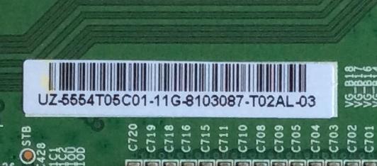 T-CON / TOSHIBA / 55.54T05.C01 / 5554T05C01 / T546HW04 / 54T04-C01 / PANEL T546HF01 V.0 XXXXG / MODELO 55SL417U - Imagen 2