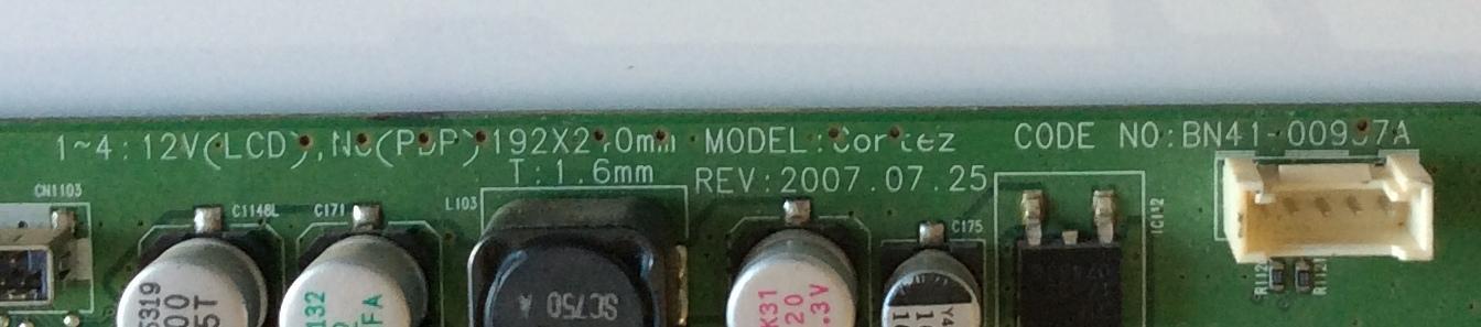 MAIN / SAMSUNG / BN94-01518N / BN97-01835N / BN41-00937A / PANEL LTA400HT-L06 / MODELOS LNT4065FX/XAA / LNT4065FX/XAC SX08 / LNT4065FX/XAC SX07 - Imagen 3