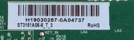 MAIN / TOSHIBA / 78V0F000020 / H19030287 / TD.T950.61 / FW:1847+96 / PANEL U320DH05 TT105 / MODELO 32LF221U19 - Imagen 2