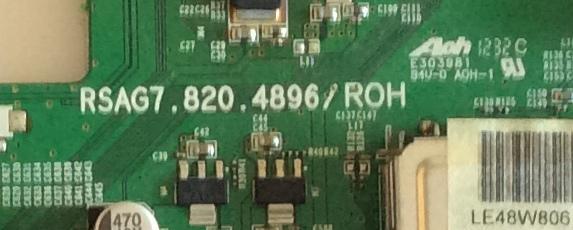 MAIN / HITACHI / 160559 / RSAG7.820.4896 / 160557 / LTDN48K510XWUS3D / TS3B03 / TS3B04 / PANEL LTA480HQ01-C01 / MODELO LE48W806 - Imagen 2