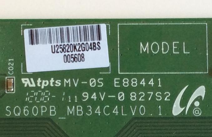 T-CON / HITACHI / LJ94-25820K / SQ60PB_MB34C4LV0.1 / PANEL LTA480HQ01-C01 / MODELO LE48W806 - Imagen 2