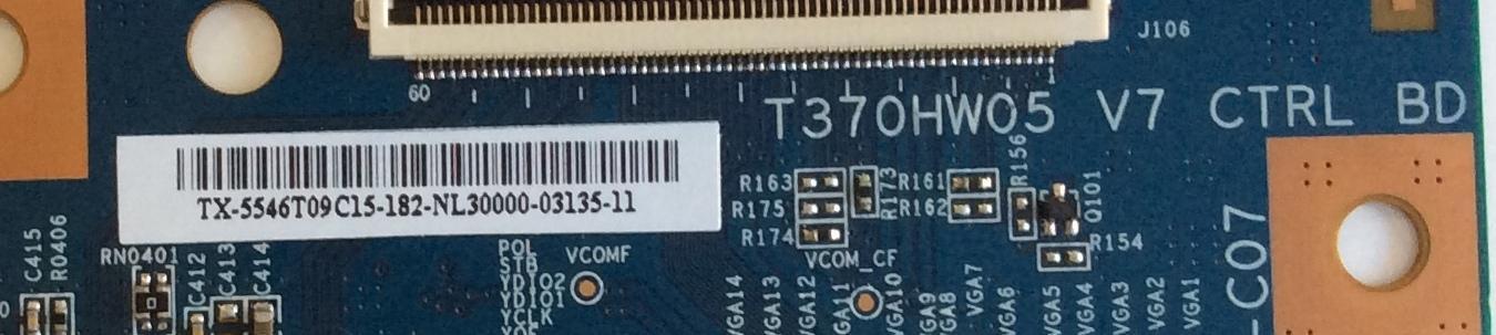 T-CON SAMSUNG / BN81-06510A / T370HW05 V7 CTRL BD / 55.46T09.C15 / 5546T09C15 / 37T07-C07 / PANEL'S T460HW08 V.7 XXXXG  / LD460CGB-A2 / MODELO UN46D6003SFXZA AN02 - Imagen 2