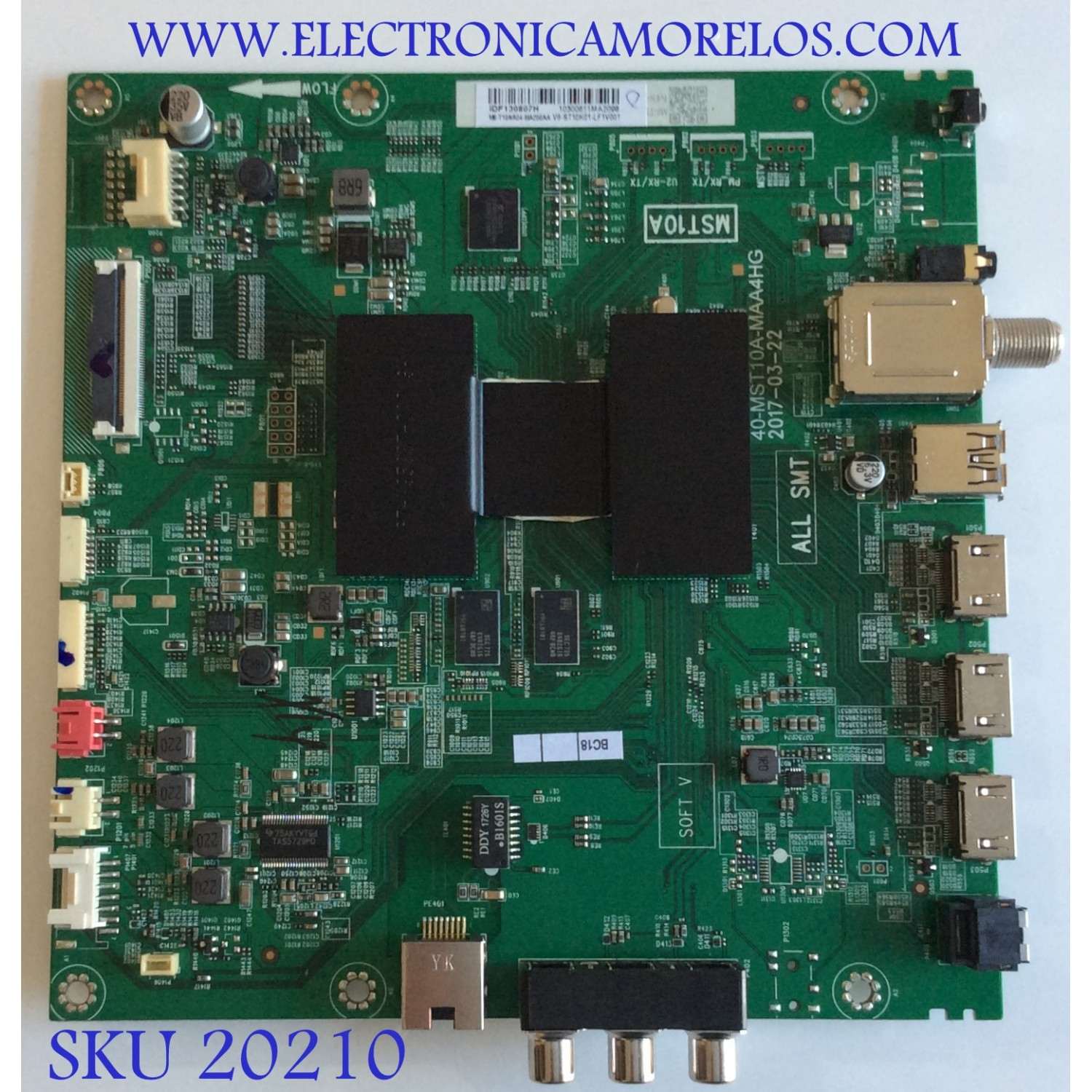 MAIN / HITACHI / X490248 / 40-MST10A-MAA4HG / V8-ST10K01-LFV001 / M8-T10NA04-MA200AA / PANEL LVU430LGDX  E1  V17 / MODELO 43R80 