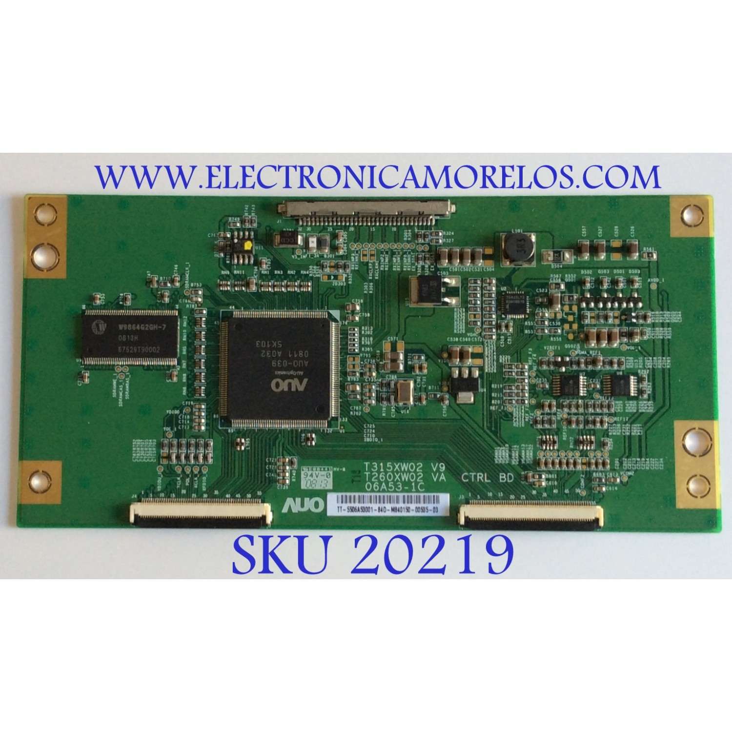 T-CON / JVC / 55.06A53.001 / T315XW02 V9 / T260WX02 VA   / PANEL T315XW02 / MODELOS  LT-32EM49 / LT-32P679