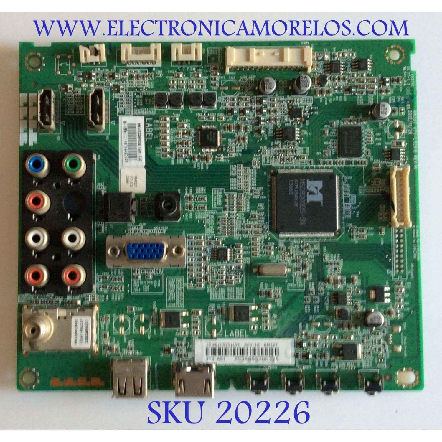 MAIN / TOSHIBA / 75033546 / SRI32T VTV-L32615 / 461C5Y51L91 / 431C5Y51L91 / PANEL C320LD-DF63 Rev. 1B / DISPLAY V320BJ6-PE1 / MODELO 32L1350U