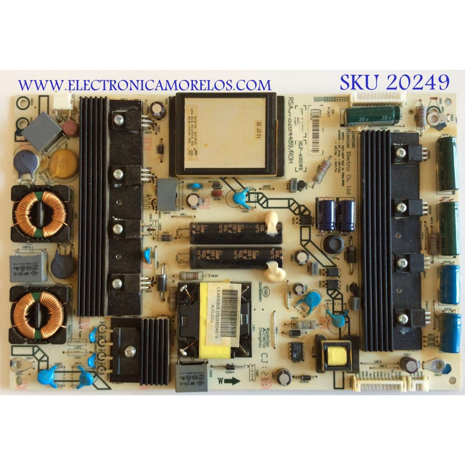FUENTE DE PODER / HITACHI / 154474 / RSAG7.820.4489/ROH / PANEL LTA480HQ01-C01 / MODELO LE48W806