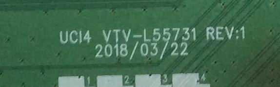 MAIN PARA TV TOSHIBA·FIRE TV 4K·UHD·HDR / NUMERO DE PARTE 631V0G00240 / 691V0G00240 / VTV-L55731 / UCI4 VTV-L55731 REV:1 / PANEL'S U500DU01 TT104 / U500DU01 TT103 / MODELOS 50LF621U19 / TF-50A810U19 - Imagen 4