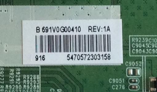 MAIN TOSHIBA / 691V0G00410 / 631V0G00410 / UC17 VTV-L55731 REV:1A / PANEL U500DU01-TT107 / DISPLAY T500QVN03.7 / MODELO 50LF711U20 - Imagen 3
