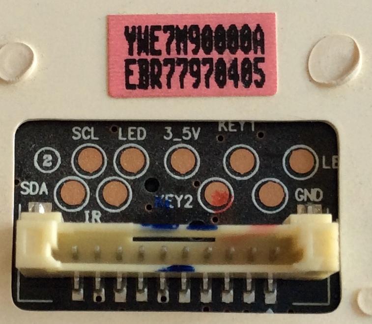 MODULO BOTON POWER ON TV LG / EBR77970485 / YWE7M90000A / PANEL LC550DUH / MODELO 552B6300 - Imagen 2