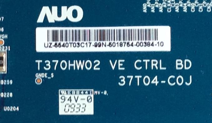 T-CON SAMSUNG / BN81-02372A / T370HW02 / 55.40T03.C17 / 5540T03C17 / 37T04-C0J / PANEL T400HW02 V.5 / MODELOS LN40B640R3FUZA / LE40B650T2WXXC SQ04 / LE40B650T2WXXC 0003 / MAS MODELOS EN DESCRIPCION  - Imagen 2