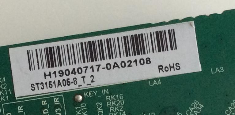 MAIN TOSHIBA / CN2T1D200008ID / TD.T950.61 / H19040717 / PANEL U320DH05TR105 / MODELO 32LF221U19 - Imagen 2