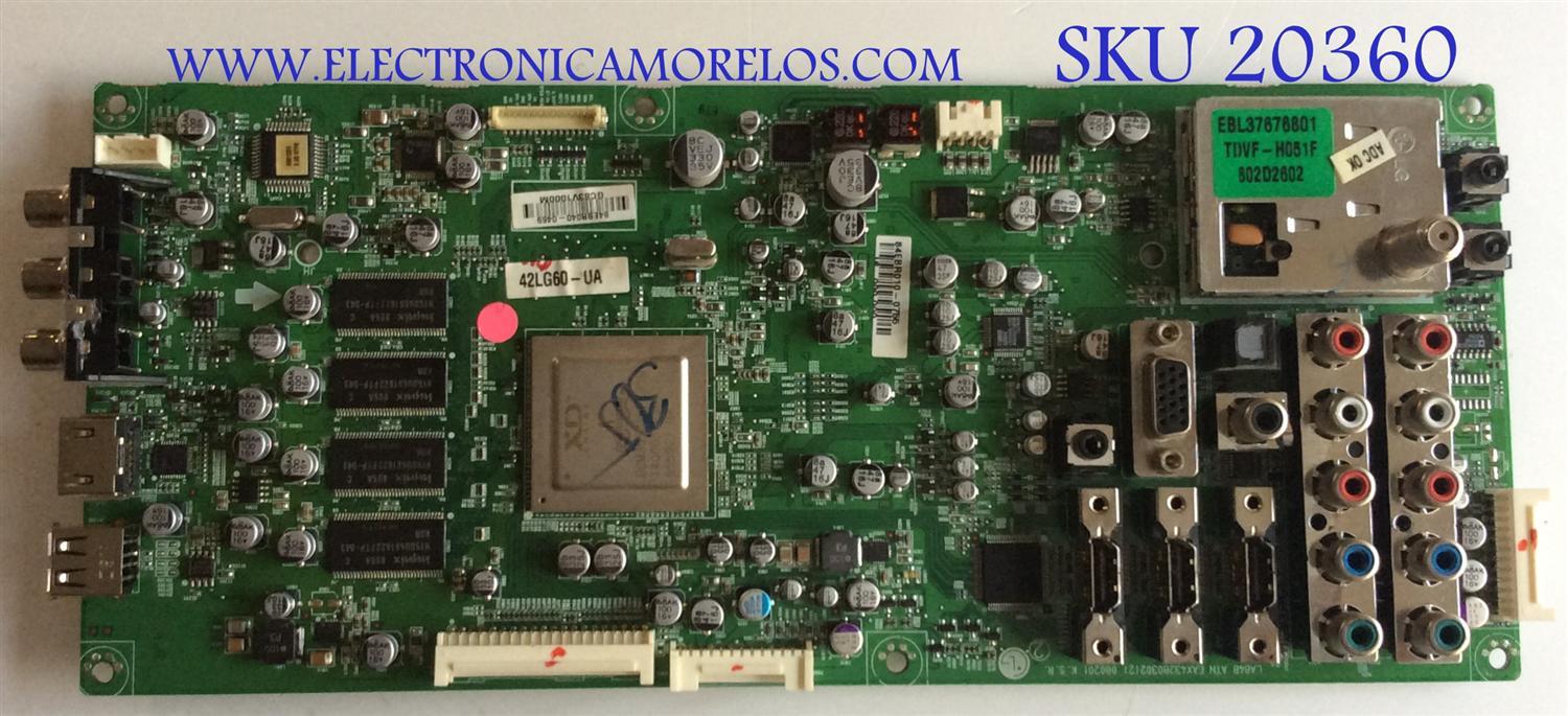 MAIN LG / EBR50480401 / EAX43280302 / PANEL LC420WUF-(SA)(A1) / MODELO 42LG60-UA.AUSQLJM