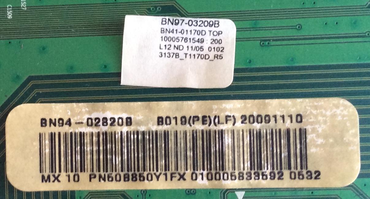 MAIN  SAMSUNG / BN94-02820B / BN41-01170B / BN97-03209B / PANEL'S 50FH-YD03 / S50FH-YB04 / MODELO PN50B850Y1FXZA SP05 - Imagen 2
