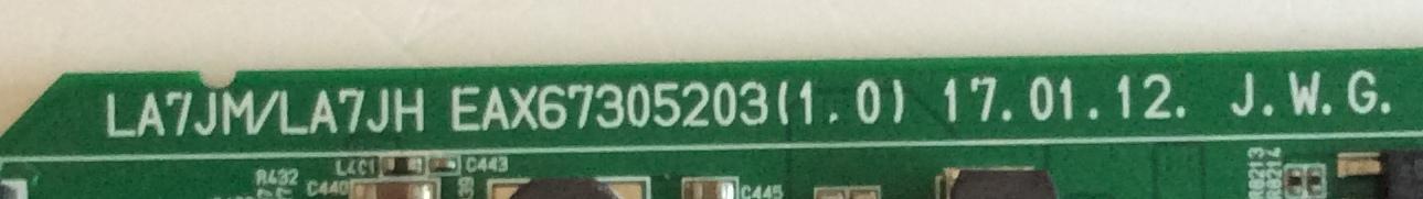 MAIN LG / EBT64696301 / EAX67305203 / PANEL LC490DUE-(FK)(M3) / MODELO 49LV570H - Imagen 3