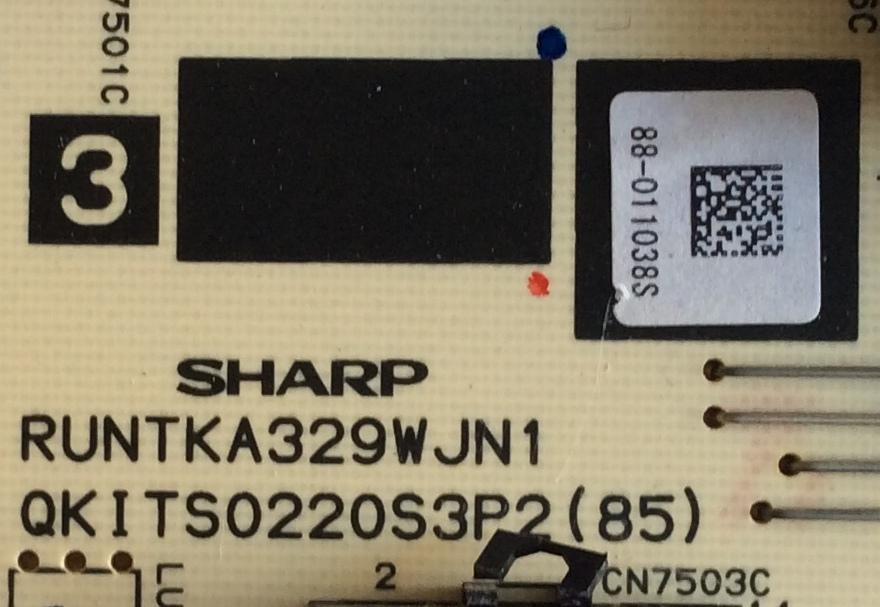 BACKLIGHT INVERTER SHARP / RUNTKA329WJN1 / QKITS0220S3P2(85) / PANEL LK520D3LZ50R / MODELO LC-52D64U - Imagen 2