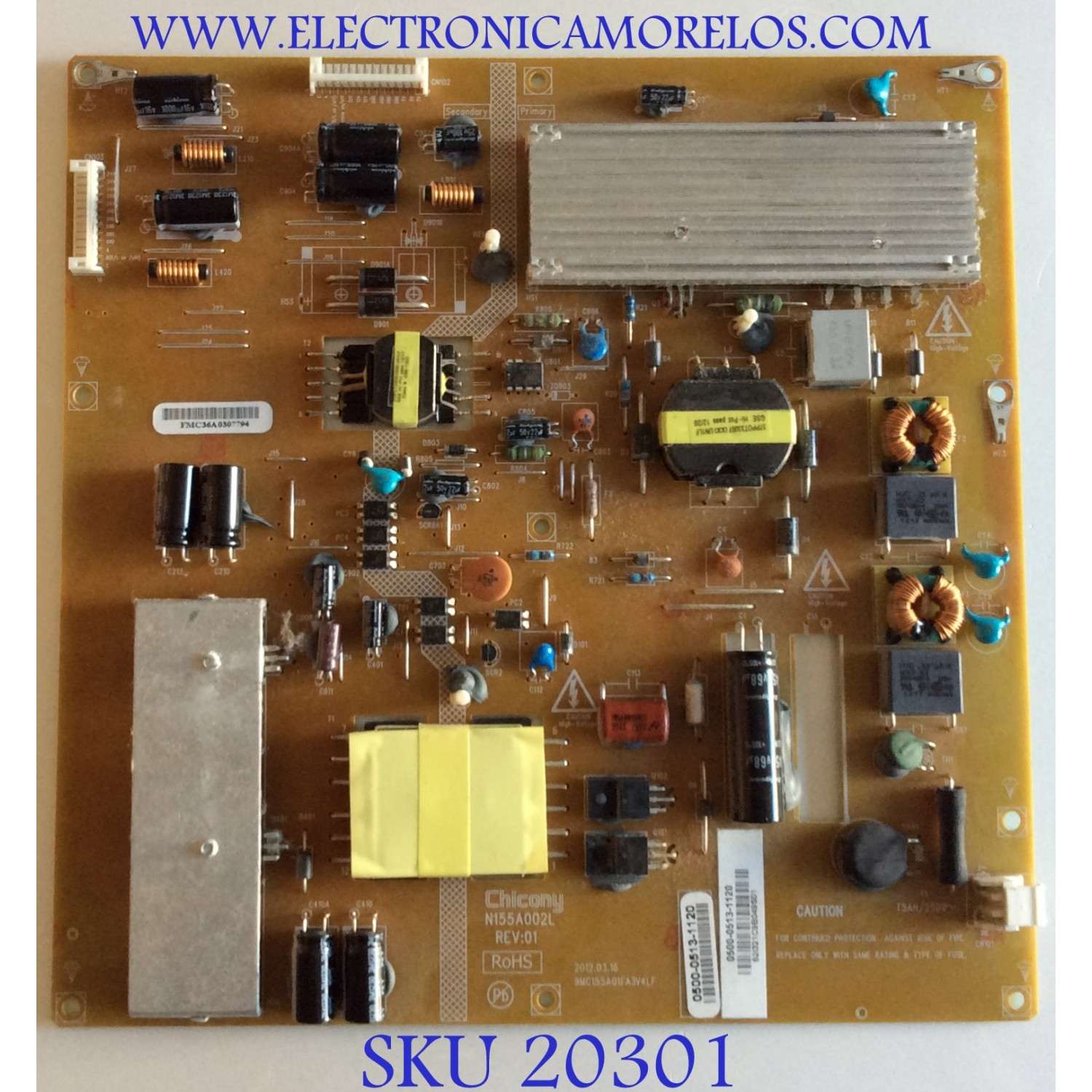 FUENTE DE PODER VIZIO / 0500-0513-1120 / N155A002L / 0500-0513-1120R / 9MC155A01FA3V4LF / PANEL LC420EUA / MODELOS M420SL  LATKMAAN / M420SL LAQKMAAN / M470SL 