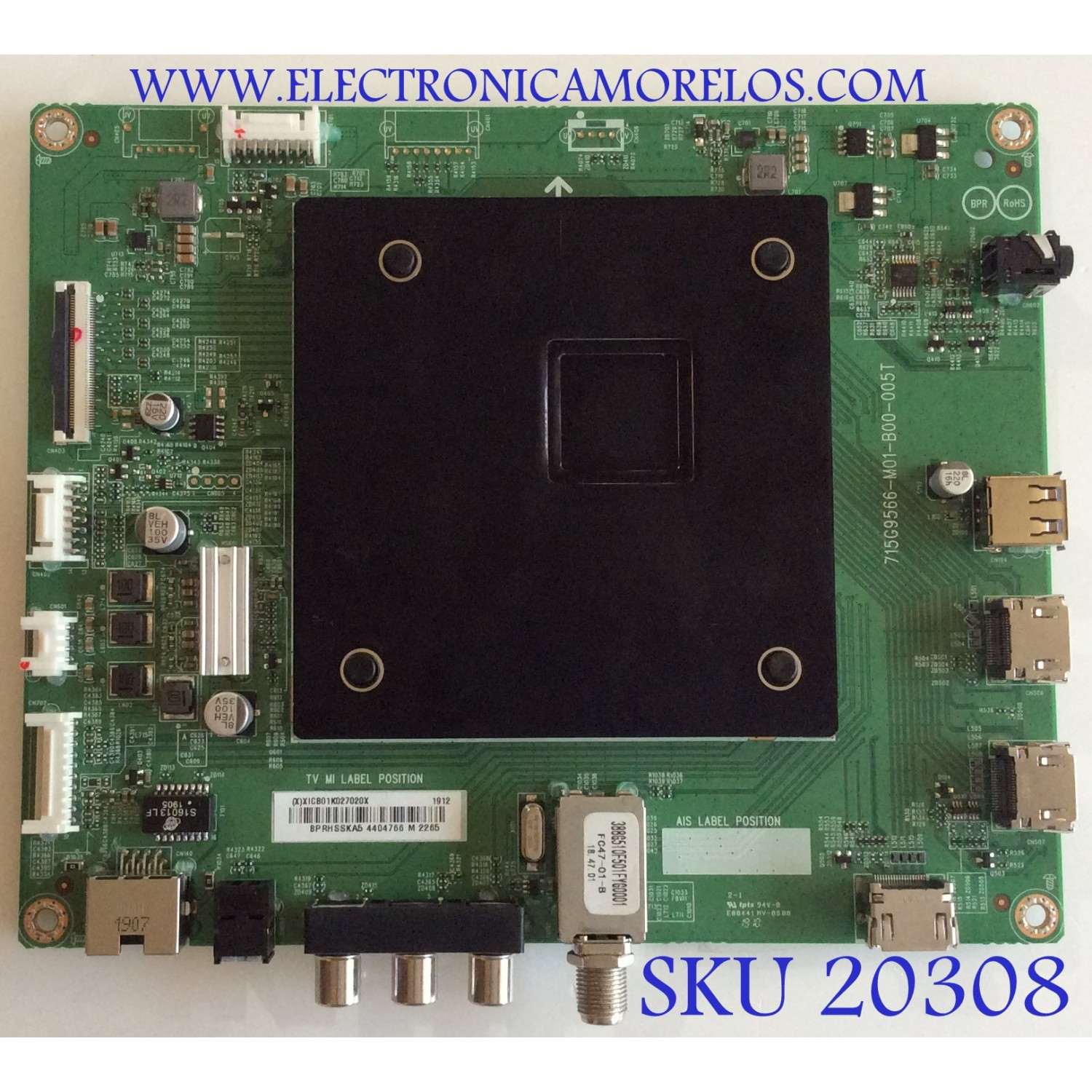 MAIN INSIGNIA / XICB01K027 / 715G9566-M01-B00-005T / (X)XICB01K027020X / PANEL TPT500B5 -U1T01D REV:S04S / DISPLAY CV500U1-T01 / MODELO NS-50DF710NA19