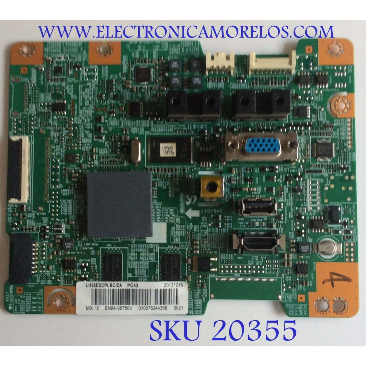 MAIN SAMSUNG / BN94-06750V / BN41-02003C / BN97-07683D / PANEL CY-DF550CSLVZH / MODELOS LH55EDCPLBC/ZA SS01 / LH55EDCPLBC/ZA UH03