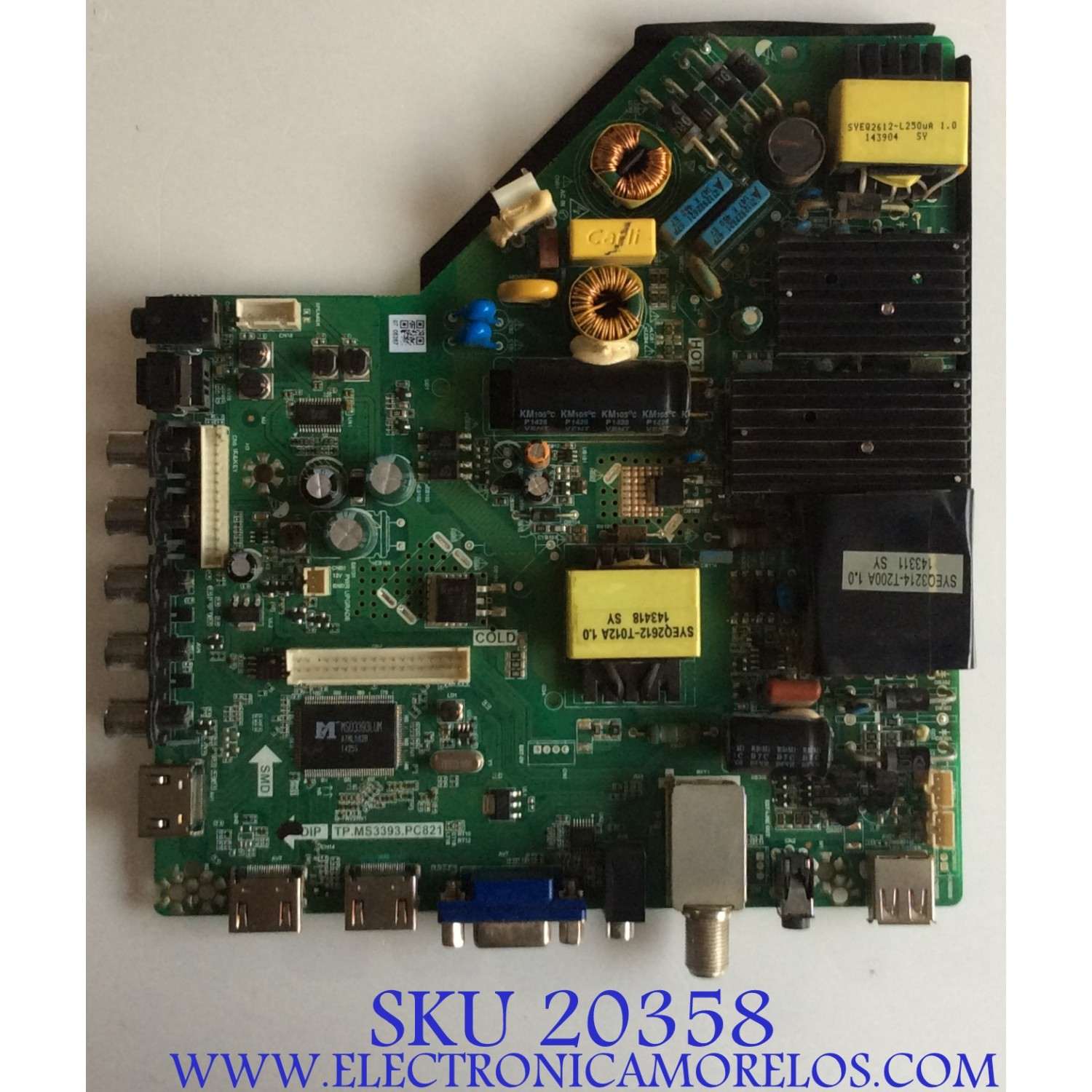 MAIN FUENTE (COMBO) ELEMENT / 34012398 / N14090107 / TP.MS3393.PC821 / PANEL'S V500HJ1-PE8 / T500HVN04.1 / MODELO ELEFW504