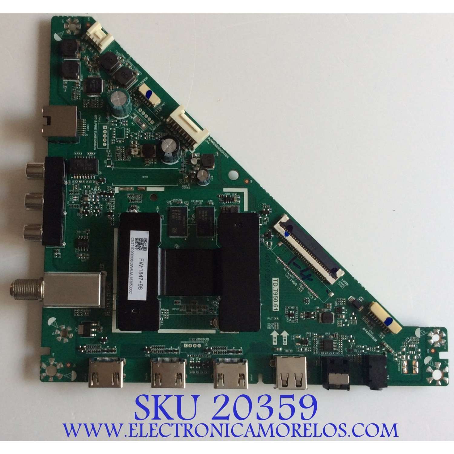 MAIN TOSHIBA / CN2T1D200008ID / TD.T950.61 / H19040717 / PANEL U320DH05TR105 / MODELO 32LF221U19