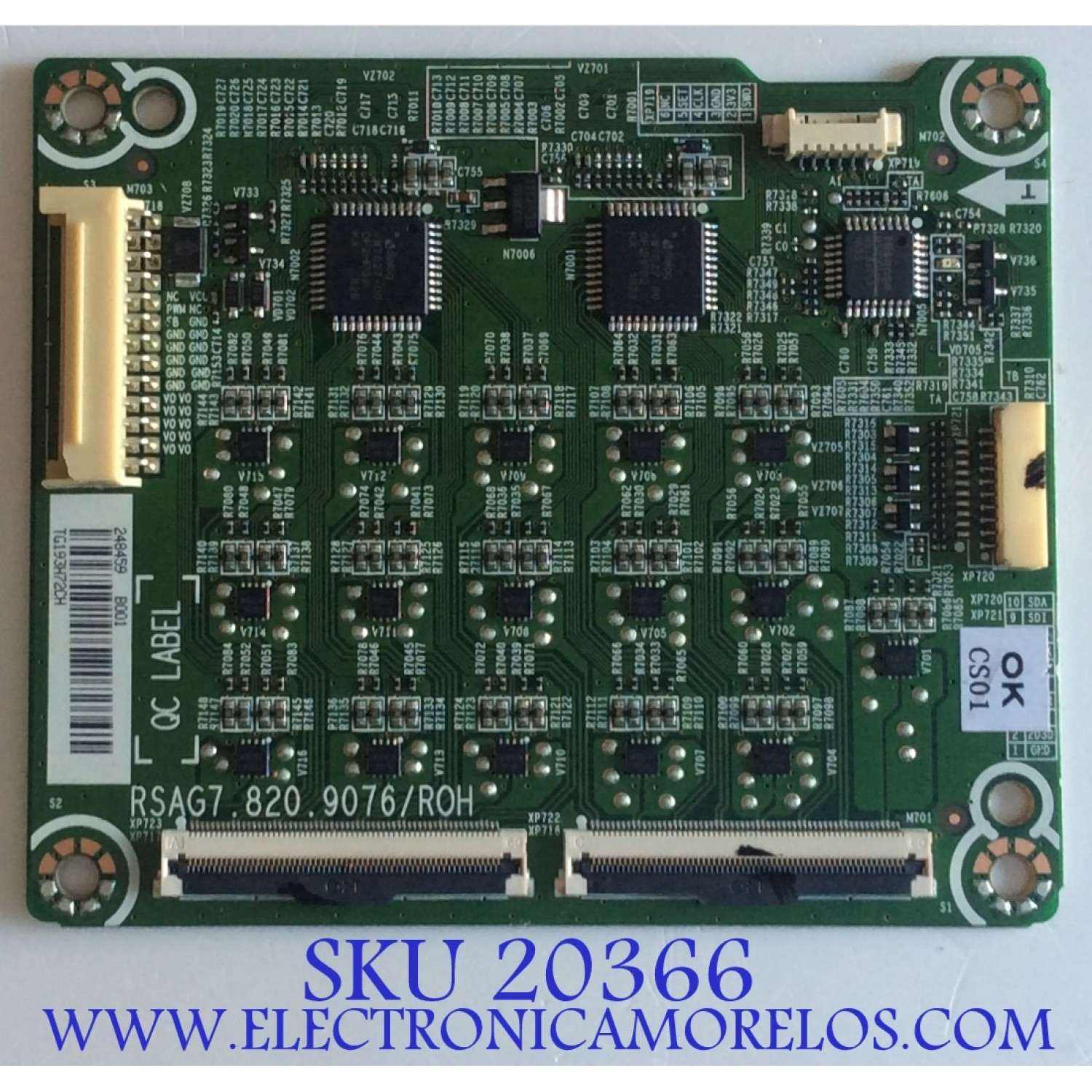 LED DRIVER PARA TV HISENSE ULED / NUMERO DE PARTE 248459 / RSAG7.820.9076/ROH / E303981 / PANEL HD500V3U51-TAL3\S0\FJ\GM\ROH / DISPLAY T500QVN03.7 / MODELO 50H8F