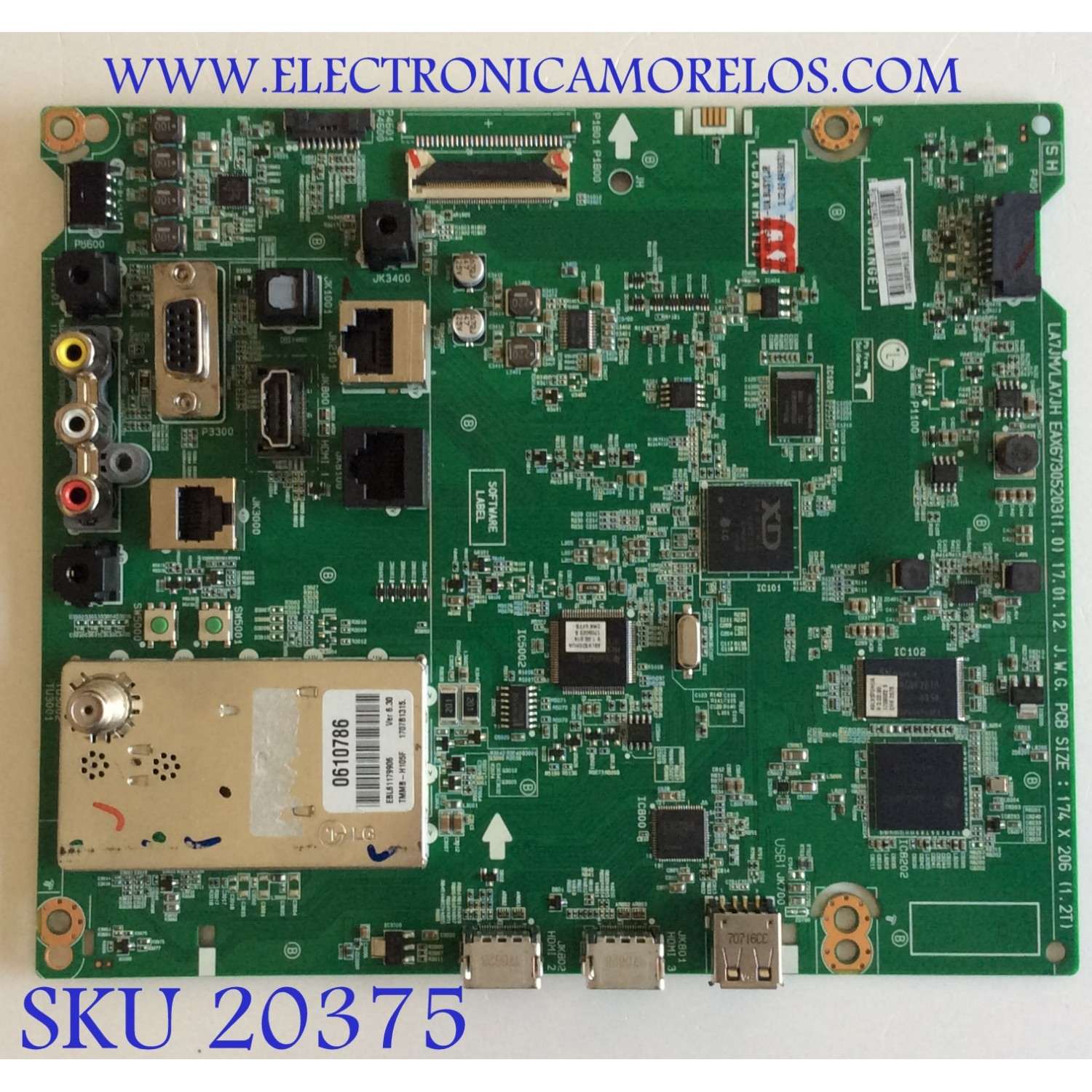 MAIN LG / EBT64696301 / EAX67305203 / PANEL LC490DUE-(FK)(M3) / MODELO 49LV570H