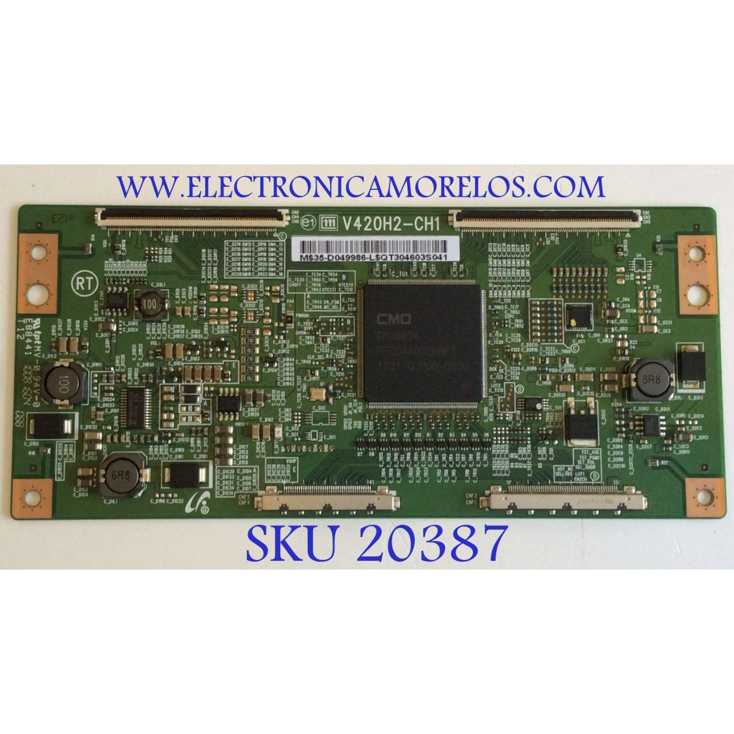 T-CON SANSUI, RCA / 35-D049986 / V420H2-CH1 / PANEL V420H2-LE3 REV.C3 / MODELOS SLED4280 / LED42A55R120Q