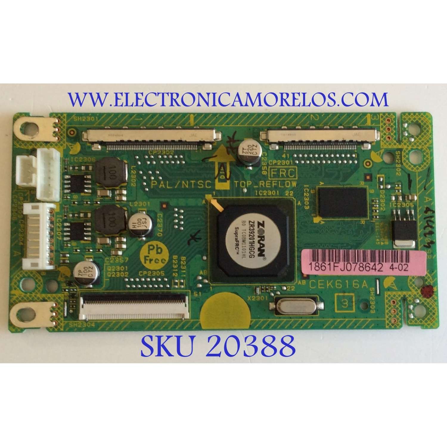 DRIVER T-CON SANSUI, JVC / CEK616A / 1861FJ078642 / PANEL V420H2-LE3 REV.C3 / MODELOS SLED4280 / LT-42E910