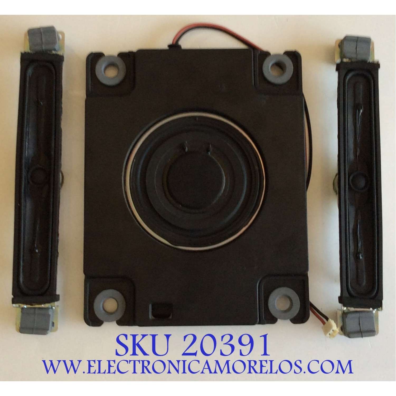 KIT DE BOCINAS PARA TV SANSUI / 072A136001 / 410305 / 070A756001 / PANEL V420H2-LE3 REV.C3 / MODELO SLED4280