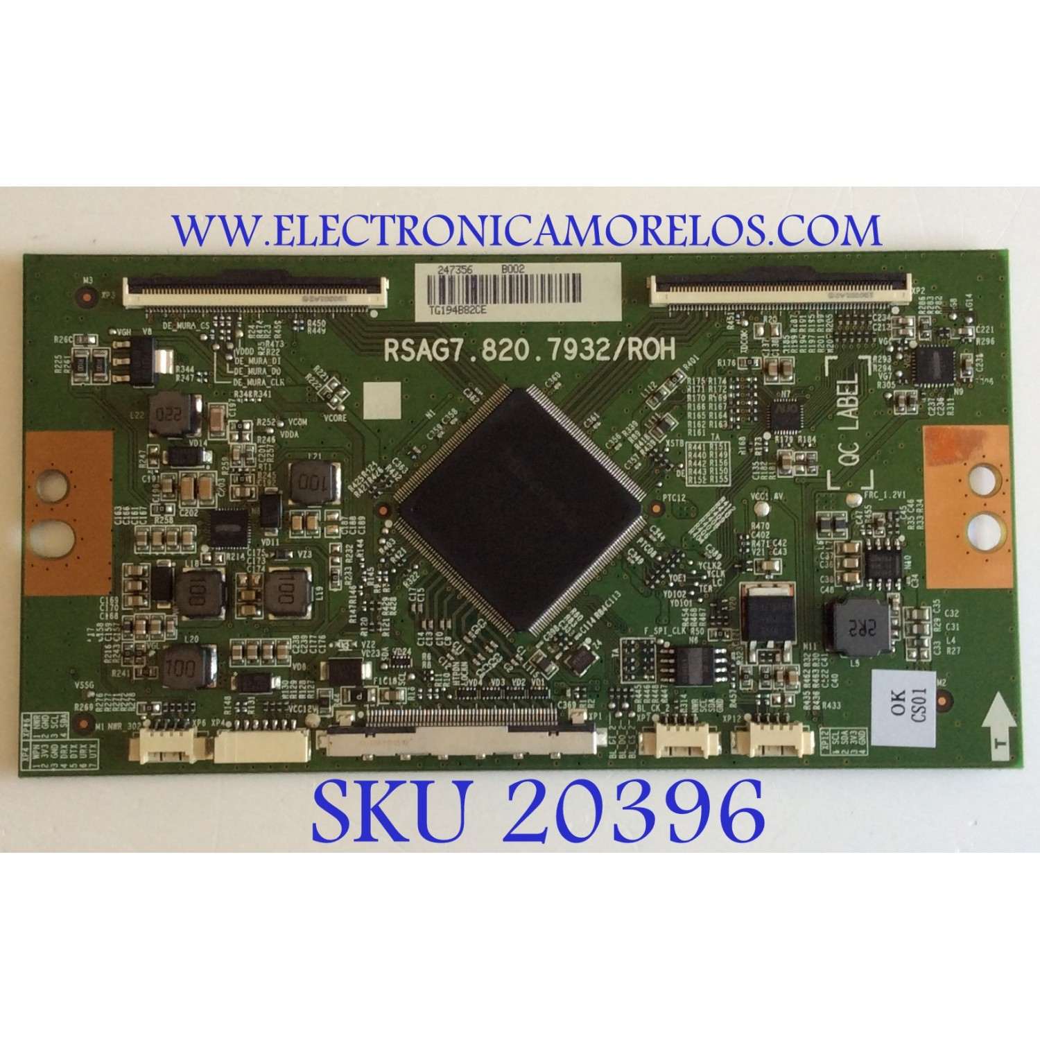 T-CON SHARP / 247356 / RSAG7.820.7932/ROH / PANEL HD550S1U51-TAL2B1\S0\GM\BBY\ROH / MODELO LC-55LBU711U