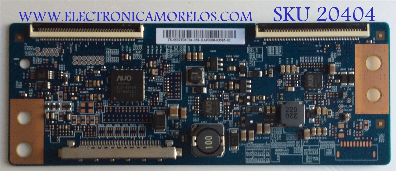 T-CON LG / 55.39T06.C04 / T500HVD02.0 / 50T10-C03 / PANEL T390HVN02.2 / MODELOS 39LN5300-UB BUSDLWM / 39LN5700-UH AUSDLJM / 39LN5700-UH BUSDLWM 