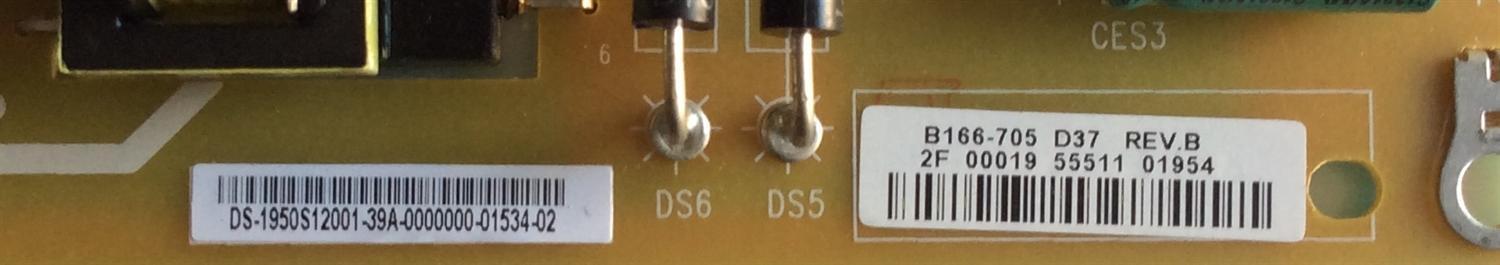 FUENTE DE PODER INSIGNIA / 19.50S12.001 / 4H.B1660.111/B / 1950S12001 / B166-705 / PANEL T500HVN07.1 / MODELO NS-50D40SNA14 - Imagen 3