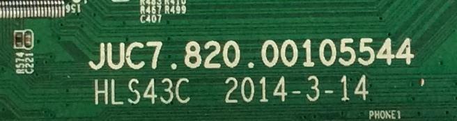 MAIN CHANGHONG / 999A4XL / JUC7.820.00105544 / HLS43C / PANEL C420U13-E1-L / MODELO UD42YC5500UA - Imagen 3