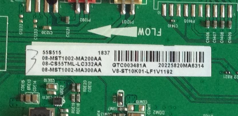 MAIN TCL / 08-CS55TML-LC332AA / 40-MST10M-MAH4HG / 08-MST1002-MA200AA / 08-MST1002-MA300AA / PANEL LVU550NEBL / MODELO 55S515 - Imagen 3