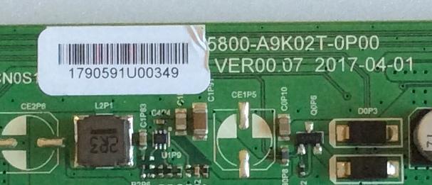 MAIN  SKYWORTH / 55U5A / 5800-A9K02T-0P00 / 1790591U / 5800-A9K02T-0P00   VER00.07 / PANEL SDL550WY(LD0-612) / MODELO 55U5A - Imagen 2