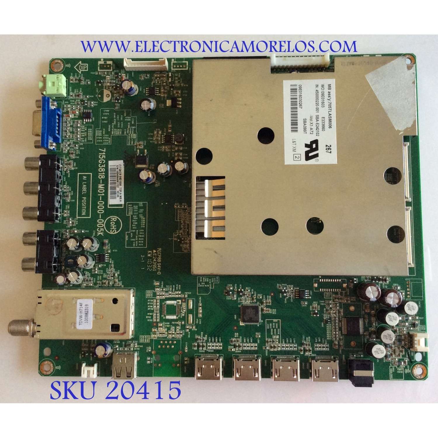 MAIN VIZIO / CBPFTQACB2K010 / 715G3818-M01-000-005K / TQACB2K01006 / TQACB2K01002 / PANEL LC420EUH-(SC)(A1) / MODELOS M420VT LTKPHPAL / M420VT LTKPHPAL