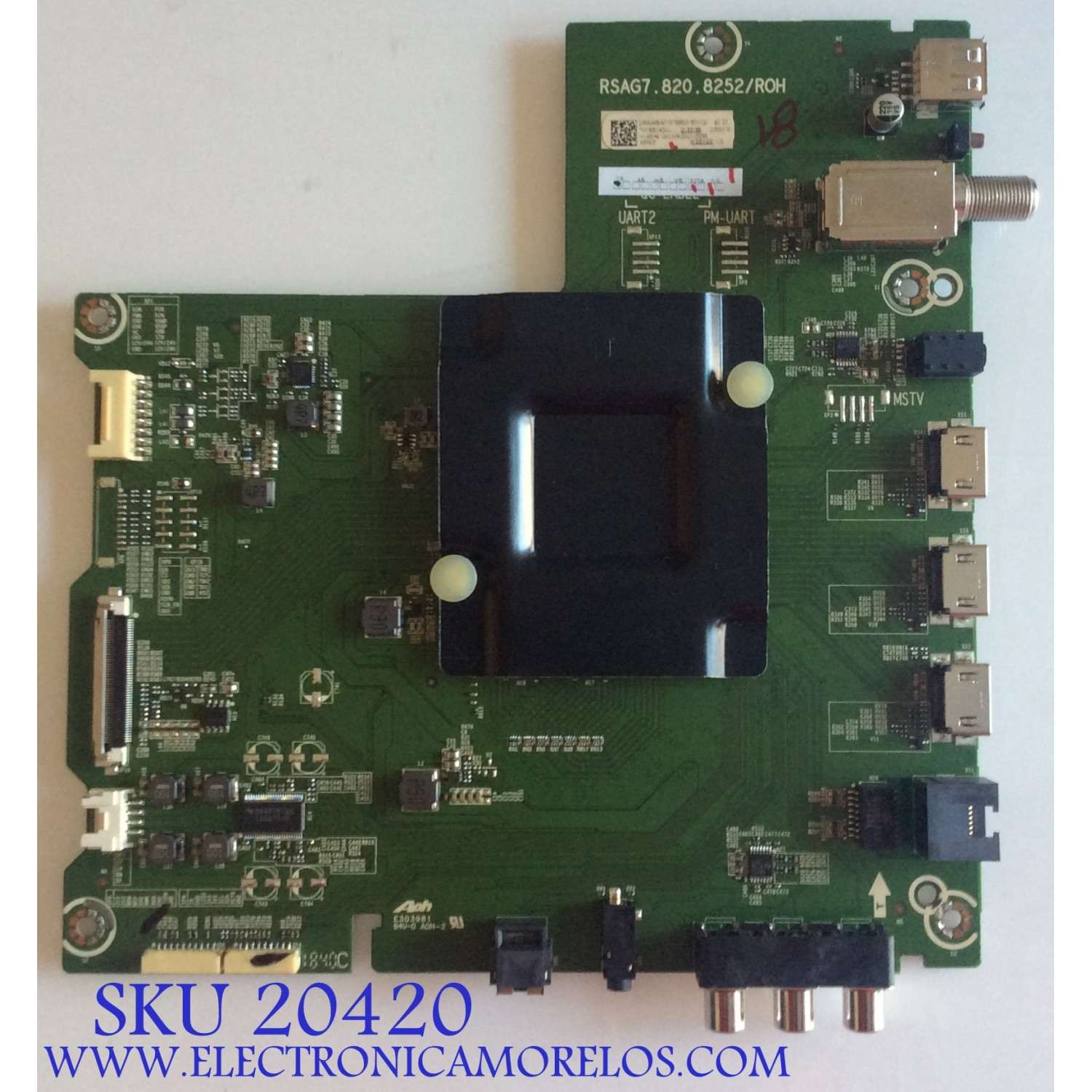 MAIN PARA TV HISENSE·ROKU TV 4K·UHD·HDR / NUMERO DE PARTE 235929 / 235931 / RSAG7.820.8252/ROH / HU65A6100UWR(0001) / PANEL'S HD650S1U71\S1\GM\ROH / HD650S1U51-L2\S0\GM\ROH / DISPLAY HV650QUB-N90 / MODELO 65R6E 65A6100UWR