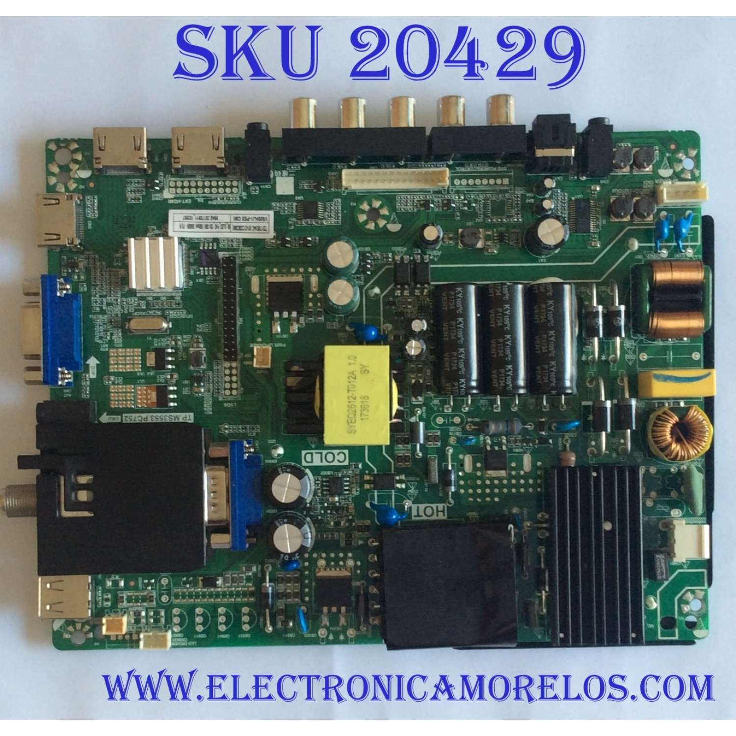 MAIN FUENTE (COMBO) / SCEPTRE / K17094229 / TP.MS3553.PC752 / T201708244C / V500HJ1-PE8 / PANEL CN50CN7387 / MODELO 