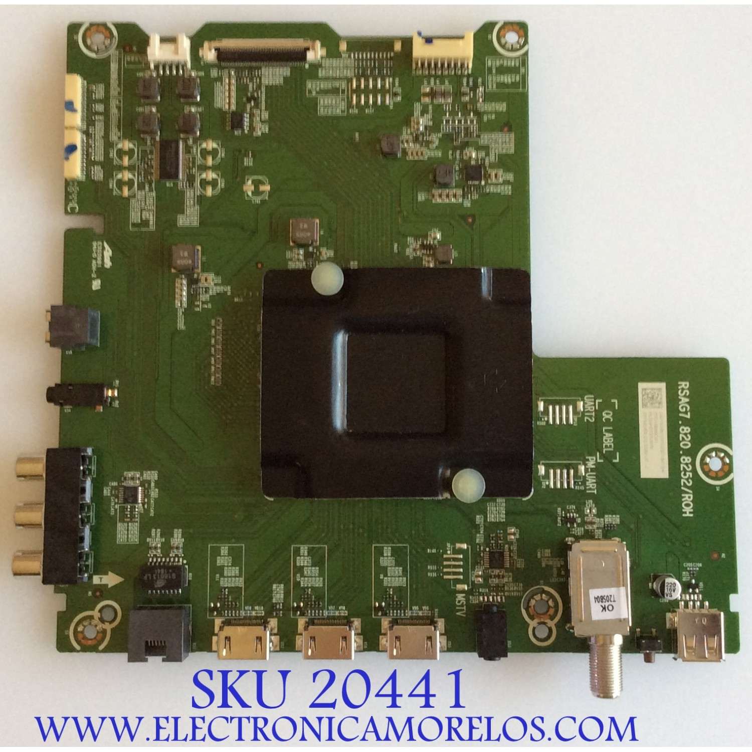 MAIN PARA TV HISENSE·ROKU TV / NUMERO DE PARTE 244150 / RSAG7.820.8252/ROH / 231565 / HU55A6100UWR / PANEL HD550S1U81-L1\S0\GM\ROH / MODELOS 55R6E / 55R7E
