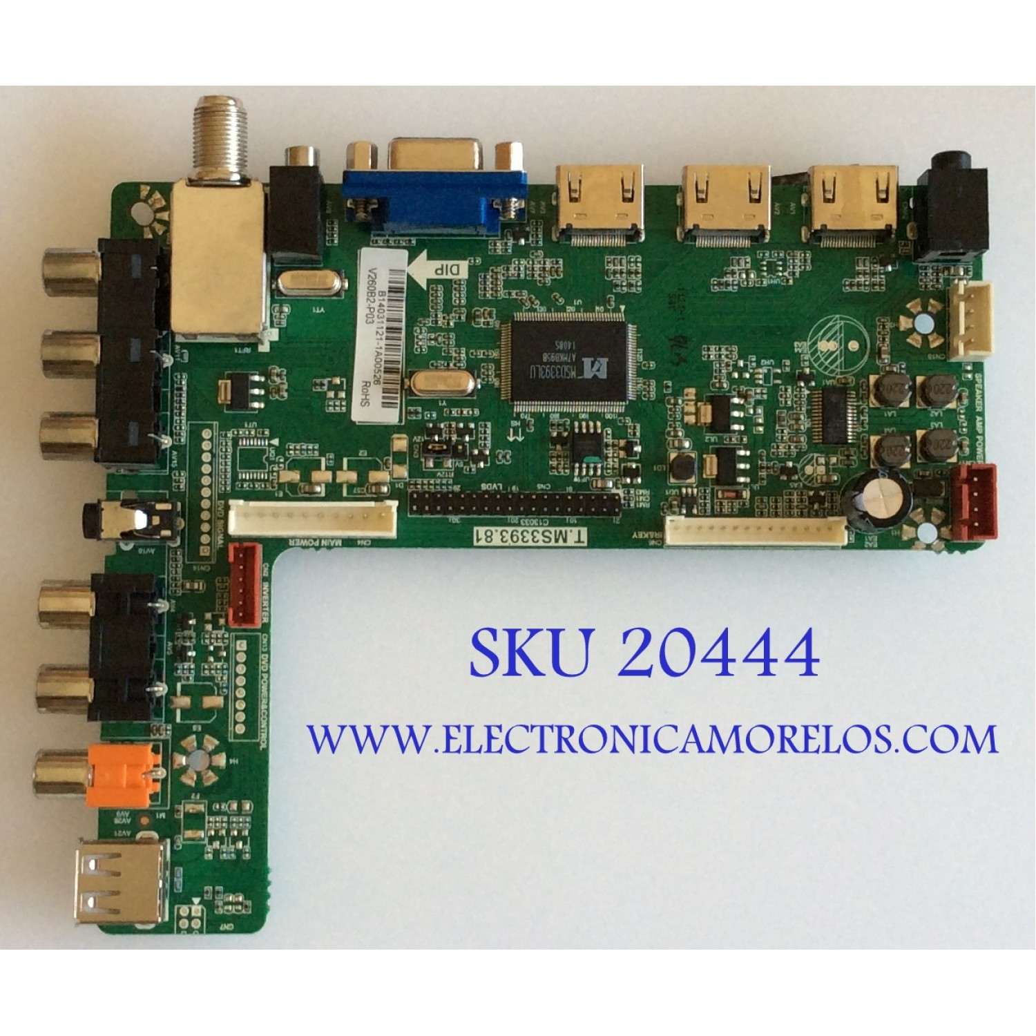 MAIN AFFINITY / B14031121 / T.MS3393.81 / V260B2-P03 / H201402019 PANEL TY390LK03-ACW2 / MODELO SLE2039