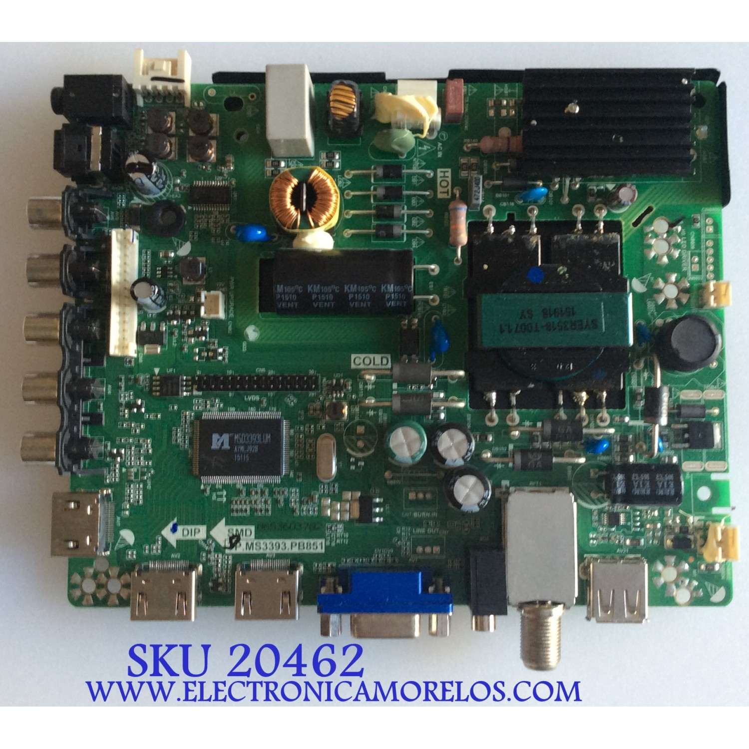 MAIN FUENTE (COMBO) WESTINGHOUSE / 34013883 / TP.MS3393.PB851 / H15041059 / PANEL V420HJ2-P01(C3) / MODELO DWM42F2G1