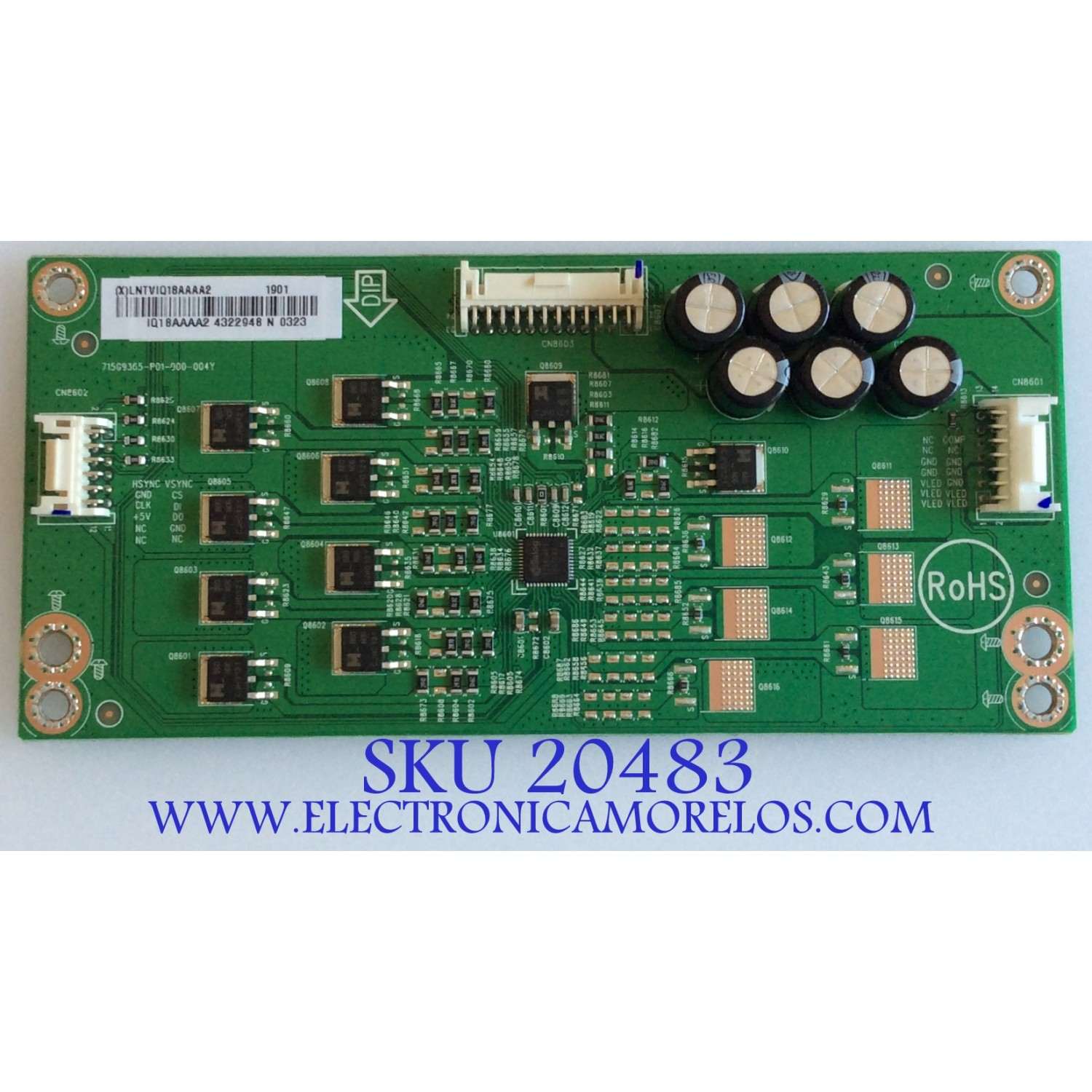 LED DRIVER VIZIO / LNTVIQ18AAAA2 / 715G9365-P01-000-004Y / (X)LNTVIQ18AAAA2 / PANEL TPT430H3 -QUBN1A.K REV:SA9P0B / MODELO E43-F1 LTMUWTKV