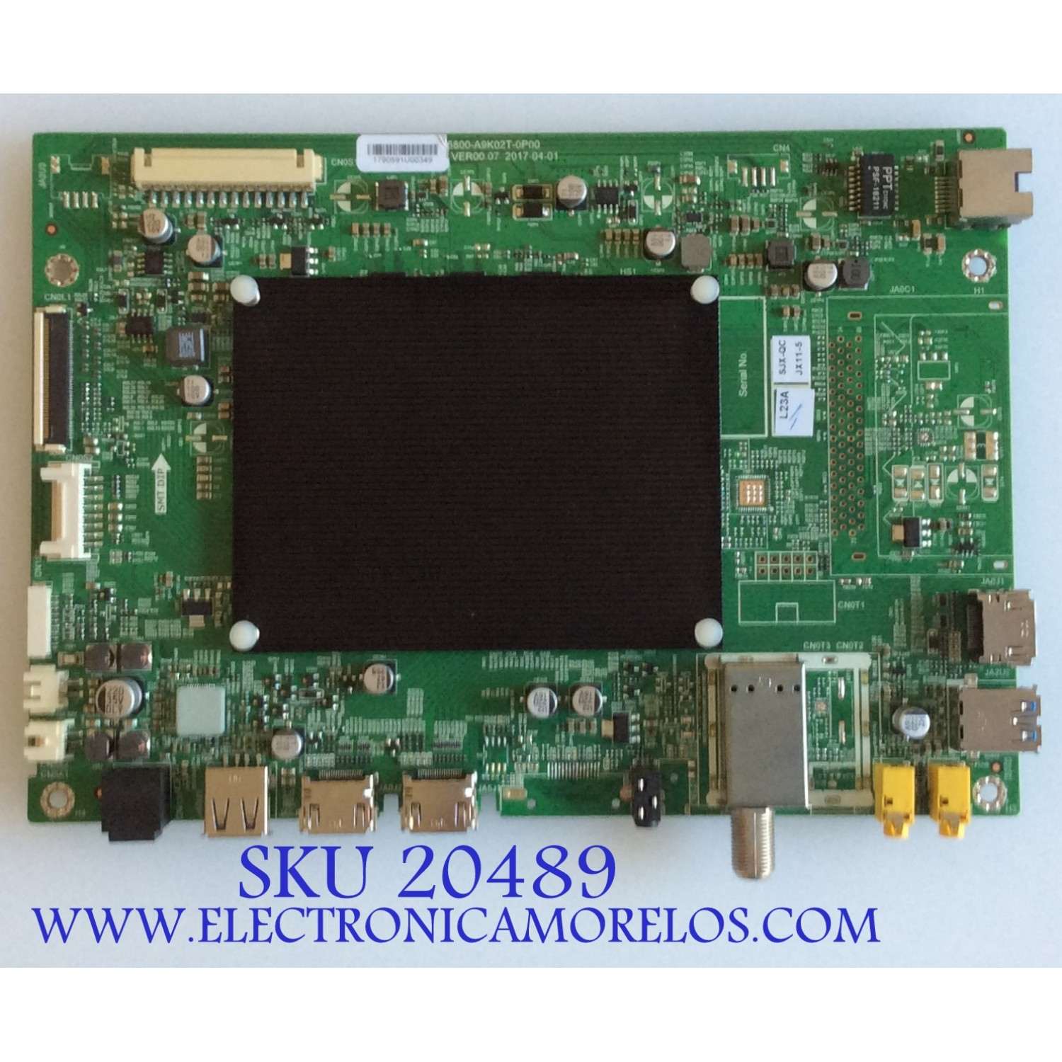MAIN  SKYWORTH / 55U5A / 5800-A9K02T-0P00 / 1790591U / 5800-A9K02T-0P00   VER00.07 / PANEL SDL550WY(LD0-612) / MODELO 55U5A