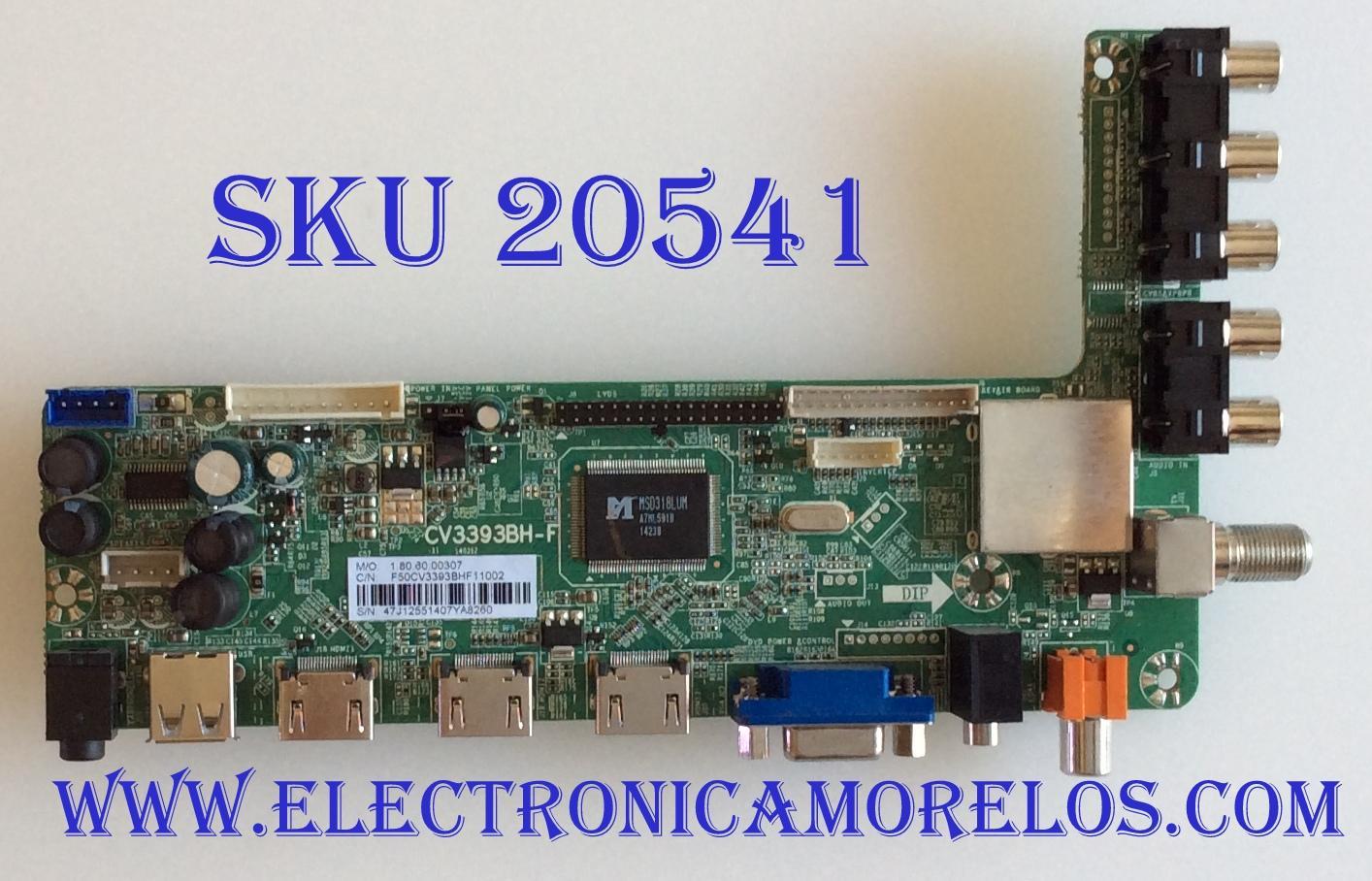 MAIN WESTINGHOUSE / DWM50F3G1 TW-77521-A050D  / CV3393BH-F / 1.80.60.00307 / F50CV3393BHF11002 / PANEL T500HVN04.1 / MODELOS DWM50F3G1 TW-77521-A050D / DWM50F3G1 TW-77521-C050D / DWM50F3G1 TW-77651-A050I / DWM50F3G1 TW-77582-A050F