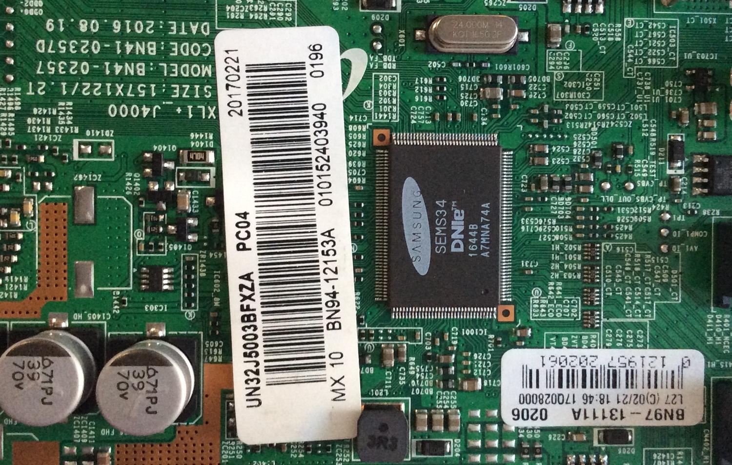 MAIN / SAMSUNG BN94-12153A / BN41-02357D / BN97-13111A / PANEL CY-JJ032BGLV7H / MODELO UN32J5003 / UN32J5003BFXZA FA01 - Imagen 2