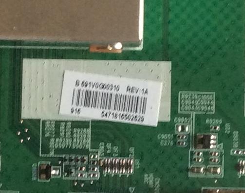 MAIN TOSHIBA  / 691V0G00310 / 631V0G00310 /  UC17 VTV-L55731 / UC17 VTV-L55731  REV:1A / PANEL K430WDRD /  MODELO 43LF711U20 - Imagen 2
