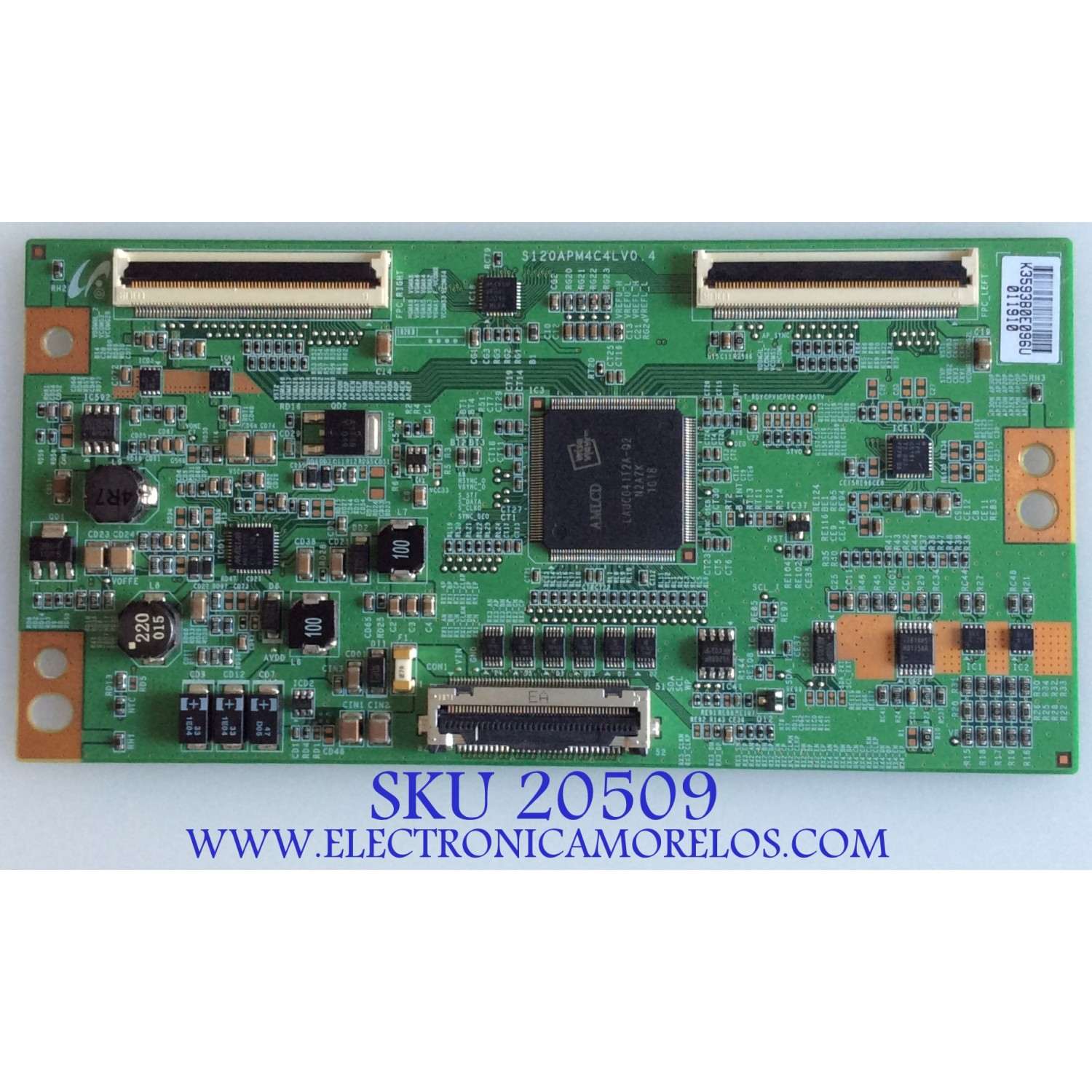 T-CON SAMSUNG / LJ94-3593B / S120APM4C4LV0.4 / BN81-04401A / LJ94-03593D  / PARTES SUSTITUTAS LJ94-03291P / LJ94-03334H / LJ94-03469D / PANEL LTF460HJ04-A02 / MODELO UN46C6900VFXZA  SQ01 / MAS PARTES SUSTITUTAS EN DESCRIPCION